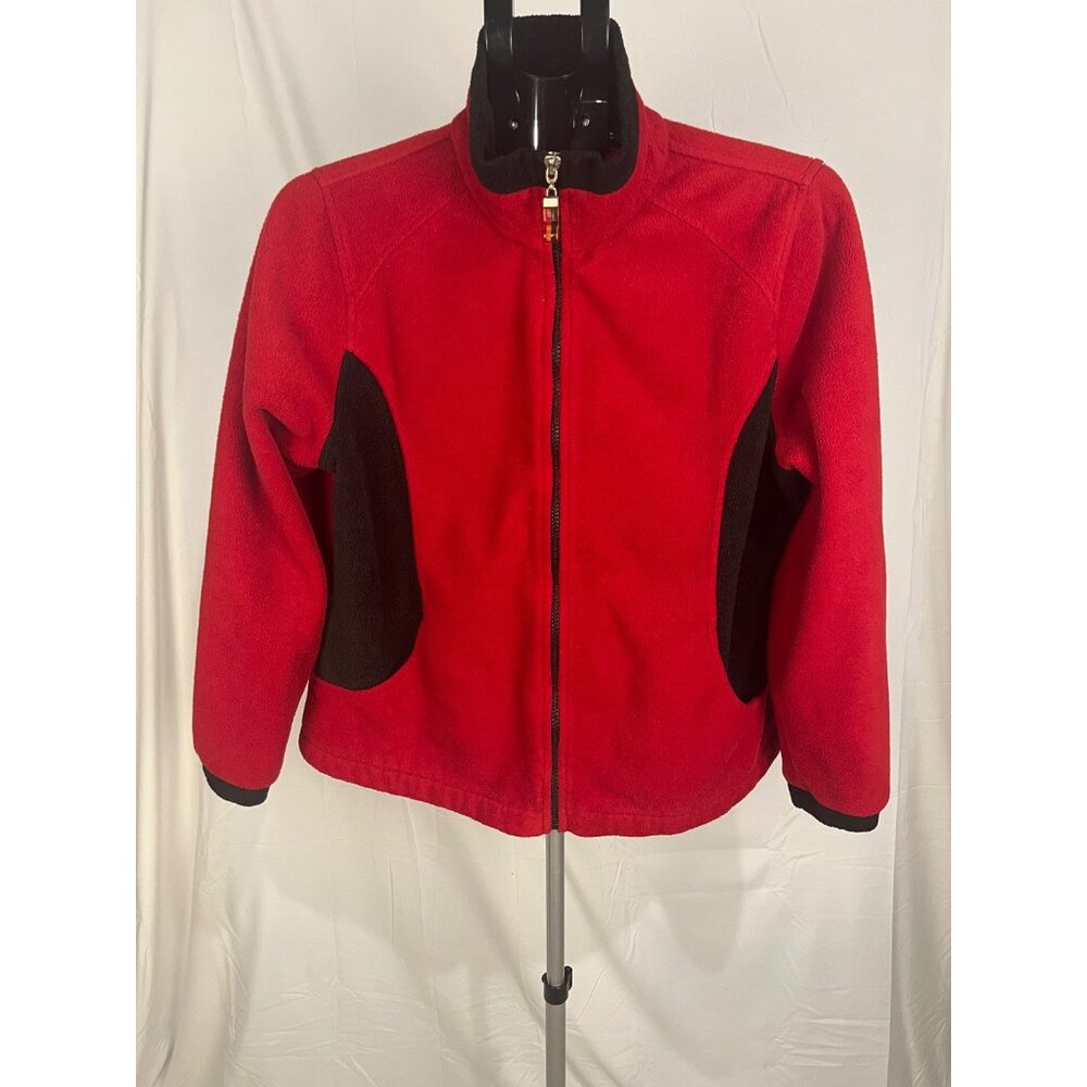 Dressbarn Women’s Red Outer Jacket Size‎ L Casual Coat Lightweight Warm